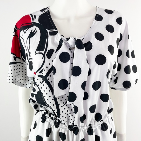 Disneyland Paris White Polkadot MINNIE MOUSE Short Sleeve Romper Size S - Picture 3 of 12